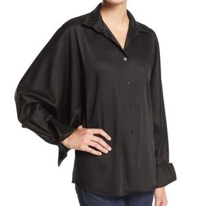 Palmer//Harding black button front shirt